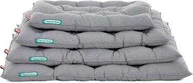 Ортопедичне собаче ліжко Doctor Bark Urban - для середніх собак, 70x50 см, сірий колір, Made in Germany. Можна прати до 95°C, міцне, для дому та вулиці.