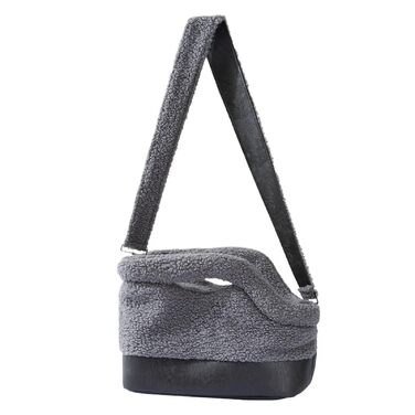 Транспортна сумка для кота/собаки Husoiuy | Водонепроникна сумка-переноска для зимового використання | З кріпленням на ремінь безпеки | Для маленьких та середніх порід | Сіра