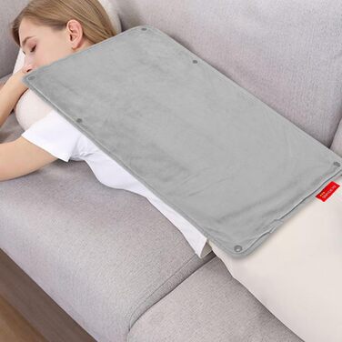 Водонепроникне електричне грілка для котів, цуценят та маленьких собак, 58.4 x 27.9 см, акумуляторний, сірий