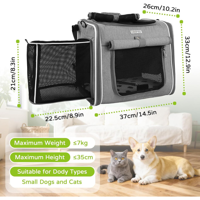 Фаркоп для велосипеда з переноскою для собак, передній велосипедний кошик з 4 дверцятами, сітчастими вікнами, розширюваний, складаний, для котів та собак середніх та малих порід