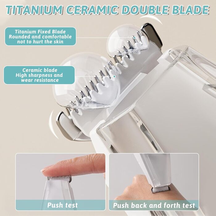 Професійний триммер для собак з пилососом та LED-підсвічуванням, для грумінгу лап, вух, обличчя. Підходить для собак та котів (Блакитний)