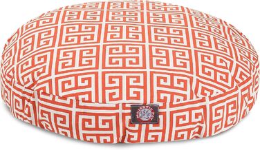 Кругле лежанка для собак Majestic Pet Products, оранжевого кольору, для дому та вулиці, знімний, пральний чохол