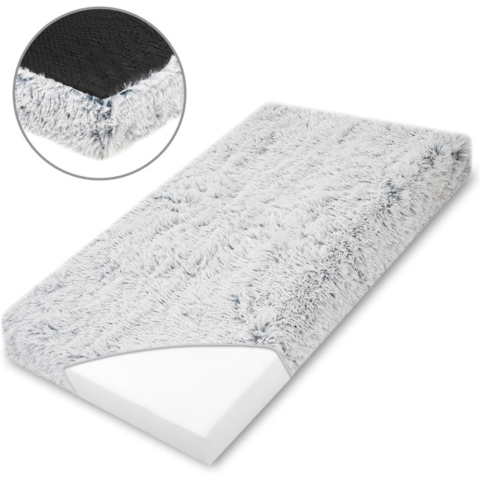 Ліжко для собак Amazinggirl: м'яке, миється, 100 x 60 см (Сірий)