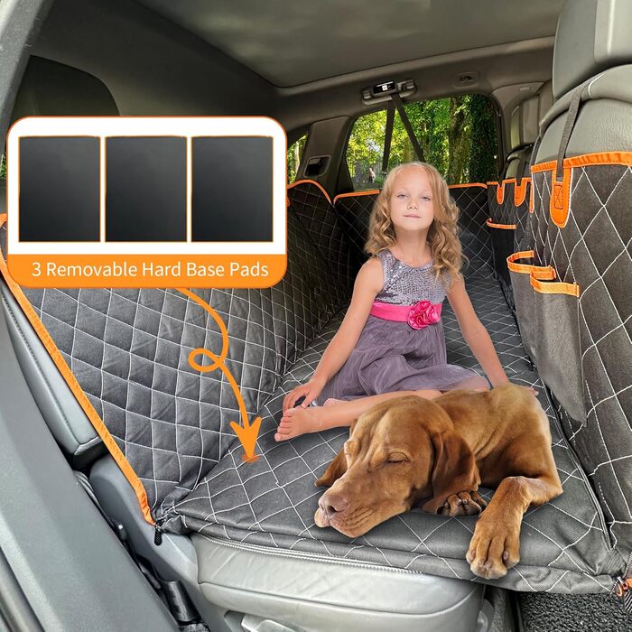 Захисний чохол на сидіння автомобіля для собак, великих порід, водонепроникний, стійкий до подряпин, з кишенями та сіткою, антиковзаючий, для подорожей