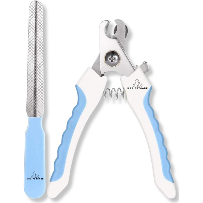 Набір для стрижки та підпилювання кігтів для собак та котів H&A Petcare, професійний, для всіх порід та розмірів, компактний, блакитний
