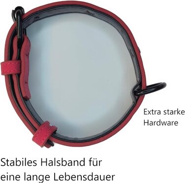 Шкіряний ошийник для собак та котів з персональним гравіюванням Jack & Be - червоний, розмір M