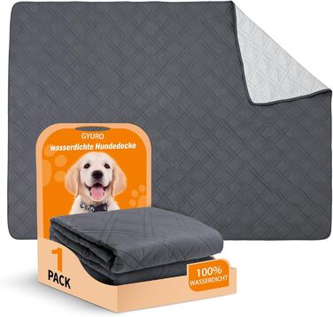 Водонепроникний коврик для собак GYURO, великий, миючий, з неслизьким дном, захищає меблі (235*259см, 208*208см, сірий)