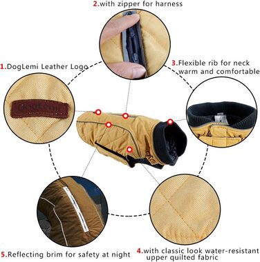 Зимовий теплий одяг для собак - куртка, жилетка, 7 розмірів для маленьких, середніх, великих та гігантських собак, вітронепроникний костюм, одяг для домашніх тварин (M, ЗЕЛЕНИЙ)