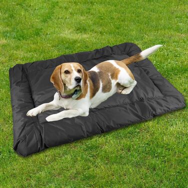 Водонепроникний килимок для собак 90 x 60 см, килимок для собак у подорожі, миючий килимок для собак і котів, портативне собаче ліжко для активного відпочинку, в авто та на вулиці, для подорожей та кемпінгу (сірий)