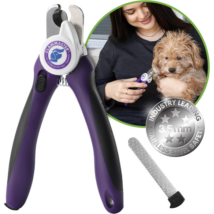 LED-насадка для стрижки кігтів домашнім тваринам, триммер для собак і котів з LED-підсвічуванням, 3.5 мм сталева леза, захист та вбудоване світло для безпечної стрижки