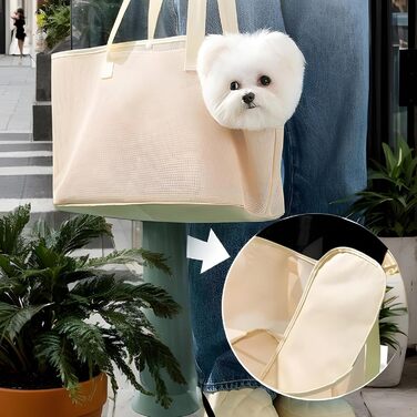 Транспортна сумка для собак та котів з наплічним ременем, легка та дихаюча сітка, анти-уникнення, для кошенят (M)