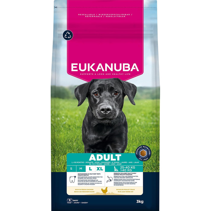 Сухий корм для собак великих порід Eukanuba Adult з куркою, преміум-клас, 15 кг
