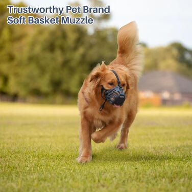 Нашийник-маска для собак, м'який силіконовий нашийник проти гавкіт та гризіння, дихаюча конструкція, підходить для дресирування великих агресивних собак (Чорний, XL)