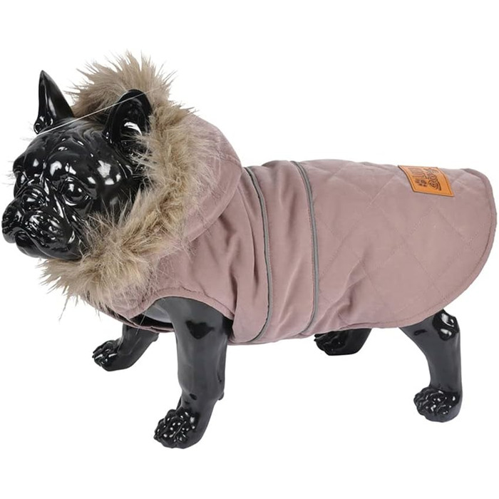 Зимова куртка для собак, теплий халат з капюшоном, одяг для собак, куртка для собак (Рожевий, M)