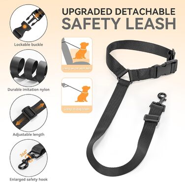 PETSFIT Автокрісло для собак, підняте на 12.5 см, чорний, для собак до 12 кг