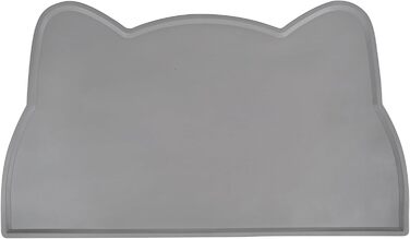 Килимок для котячого корму, силіконовий, неслизький, водонепроникний, сірий (темно-сірий)