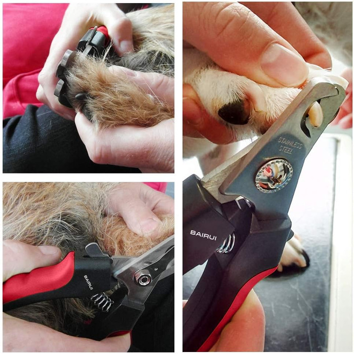 Професійний кусачки для нігтів собак та котів BAIRUI з пилочкою (червоний)