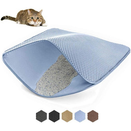 Килимок для котячого туалету KA®, великі коти, водонепроникний, EVA, PVC, двошаровий, для дому, балкону, вітальні