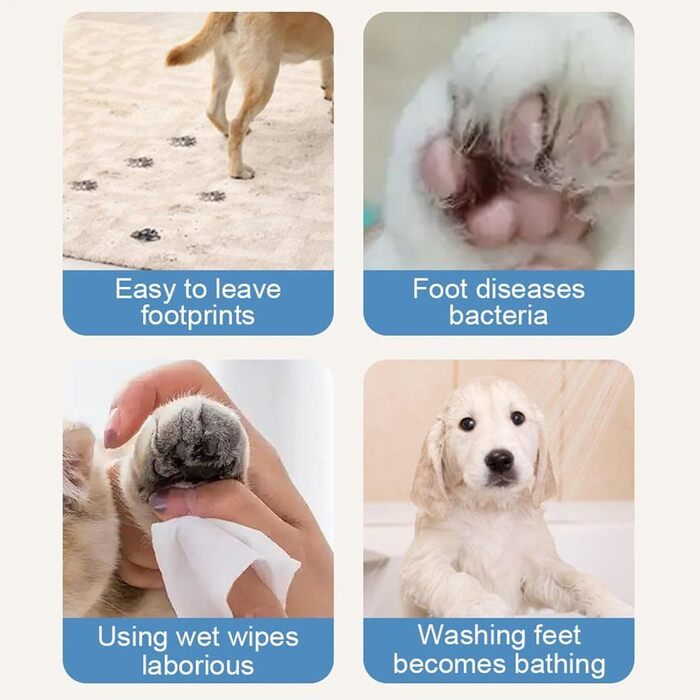 Очищувач лап для собак - Pink, 2 швидкості, проти розбризкування, з м'якими силіконовими смужками, для подорожей