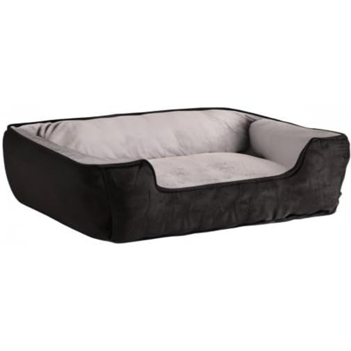 Килимок-ліжко для собак Lionto 2-в-1 з комфортним входом, чорний/сірий, 110x80 см