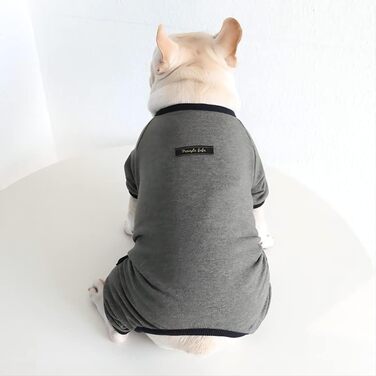 Піжама-комбінезон для собак: теплий та м'який, для Французького бульдога, цуценят, маленьких та середніх собак (темно-зелений, X-Large)