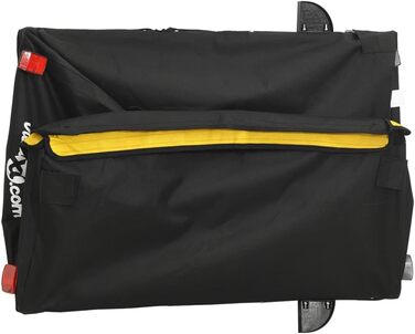 Причіп для велосипеда, вантажний/для собак, чорно-жовтий, 45 кг, сталь, для щоденного транспортування, універсальний, легко монтується