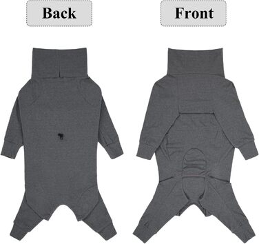 Теплий флісовий пуловер для собак Cyponpy з коміром-гетром, розмір 6XL, сірий