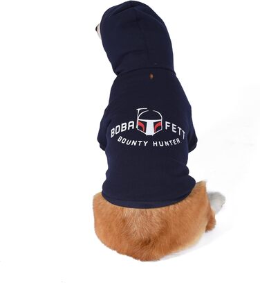 Худі для собак Star Wars Boba Fett, блакитний, розмір Small | Одяг для собак Star Wars | Зручний капюшонний світшот для собак, подарунок для фанатів Star Wars