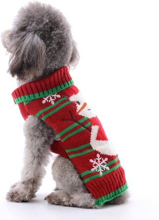 Пуловер для собак з бавовни, костюм для святкування Різдва, теплий зимовий пуловер, костюм для домашнього улюбленця, модна модель, подарунок (XXL, сніговик)