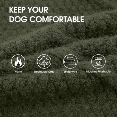 Світшот для собак IECOii, теплий зимовий пуловер для великих собак, військовий зелений (XX-Large)