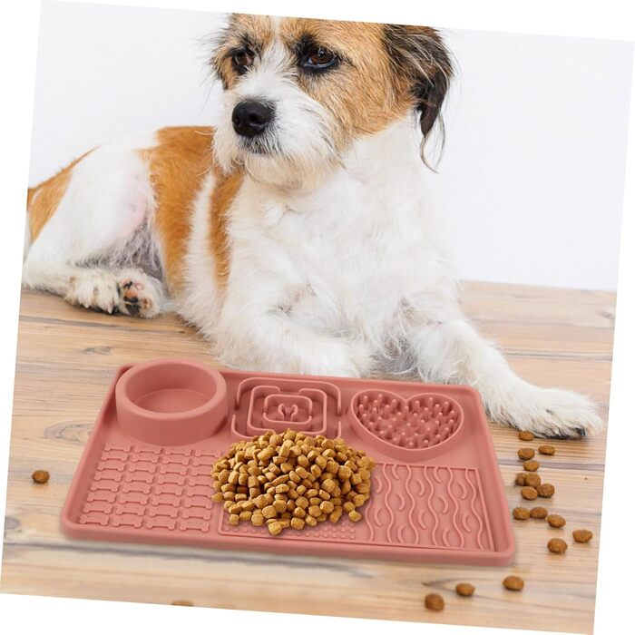 Килимок для собак та котів з присосками, силікон харчового класу, анти-слиз, для повільного годування, нековзний, яскравий, для тварин