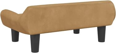 Килимок для собак VidaXL, м'який лежак для собак, диван-софа для маленьких собак, лежанка для домашніх тварин, лежанка для котів, велюр (коричневий)