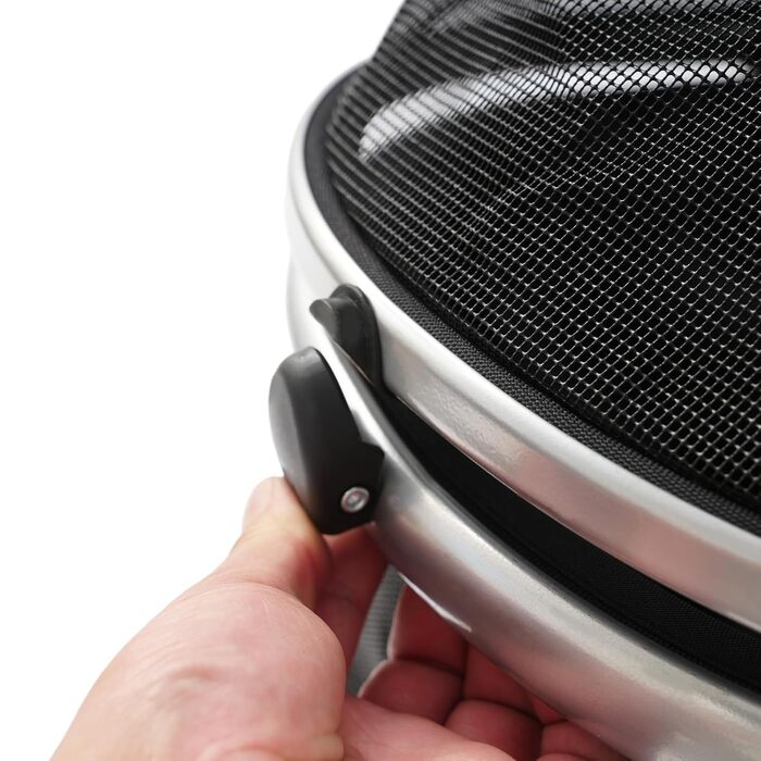 Складаний візок для собак 3-в-1 до 12 кг – Легкий візок для собак з знімним кошиком, регульованою ручкою та повітряним дизайном для маленьких собак та котів (Чорний)