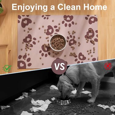 Килимок для годівлі собак Bleswin 30x50 см, водопоглинаючий, антиковзкий, коричневий