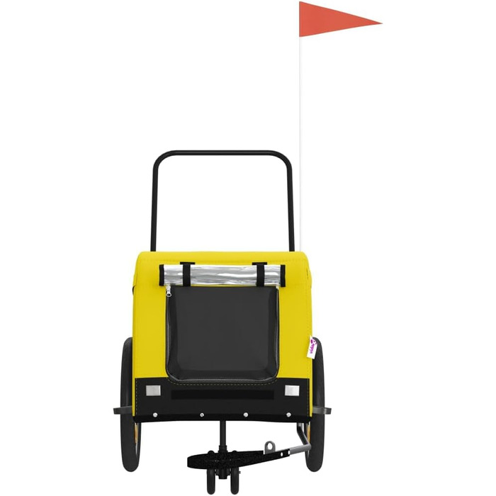 Причіп для тварин до велосипеда, жовто-чорний, Gartenmöbel, 125 x 63 x 66 см