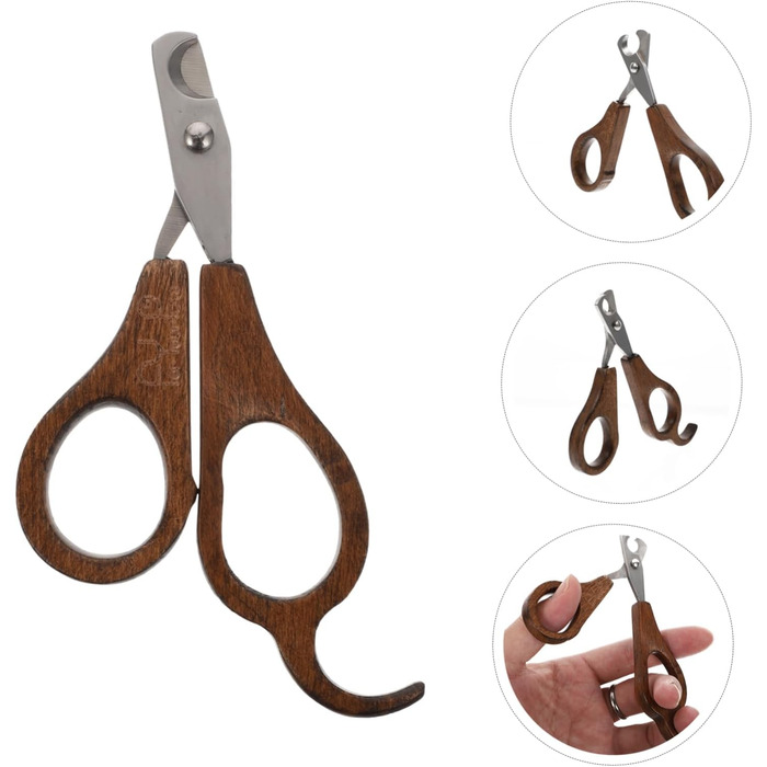 Набір для стрижки кігтів Happyyami з дерев'яною ручкою для догляду за тваринами (для котів та маленьких домашніх тварин)