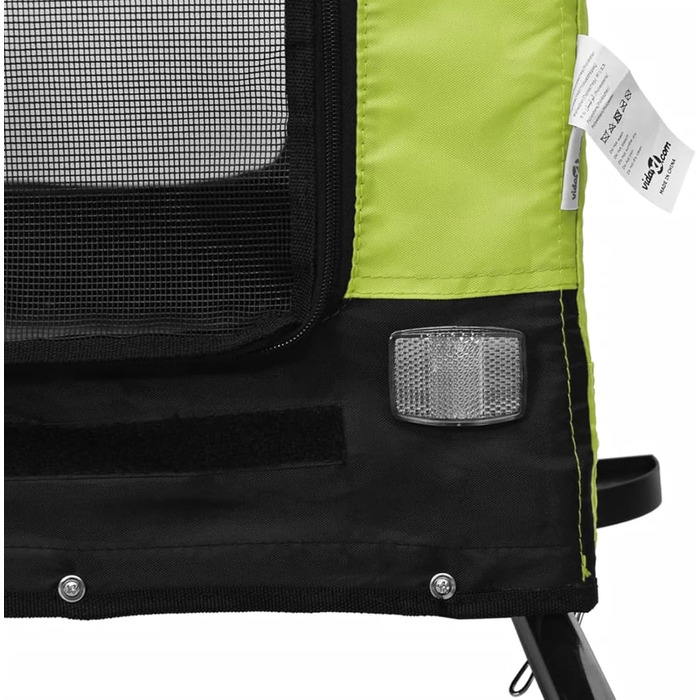 SECOLI Причіп для собак, візок для собак, буги для собак з відбивачем. Причіп для велосипеда для собак до 45 кг, зелений, 136 x 69 x 73.5 см