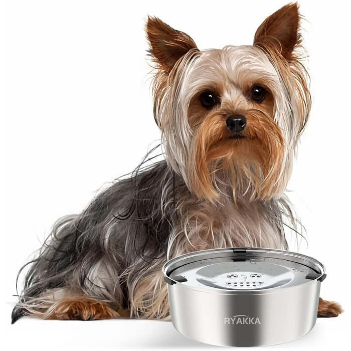 Нержавійна миска для собак 1L без розливання, повільне годування, для собак та котів маленьких та середніх порід