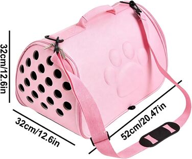 Сумка для кота | Переноска для тварин на плечі, рожева, L