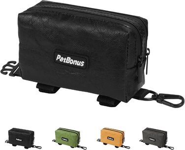 Диспенсер для збору відходів тварин PetBonus: водонепроникний диспенсер для собак з місткою кишенькою для ласощів та 15 пакетиків (зелений, чорний)