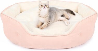 Кругле ліжко для котів та цуценят, 50.8 см. Зручне, з неслизьким дном та знімним подушкою. Підходить для домашніх тварин.