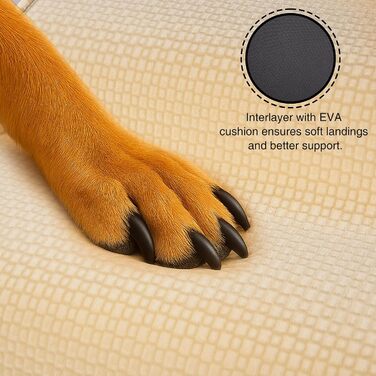 Сходинки для собак маленьких порід, 4-ступеневі сходи для ліжка, дивану, крісла, з м'якою підкладкою, антиковзні, збалансовані, для дому, Бежевий