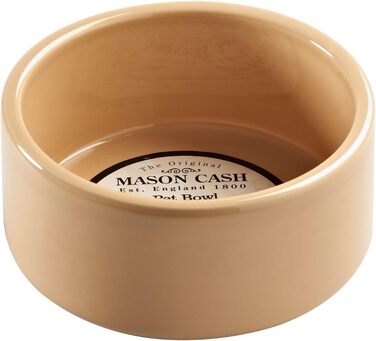 Миска для собак Mason Cash з порцеляни, з ручкою та синім написом, 15 см (12.7 x 12.7 x 5.5 см)