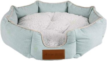 Кругле ліжко для собак та котів з бавовни, самонагріваюче, знімний внутрішній подушкою