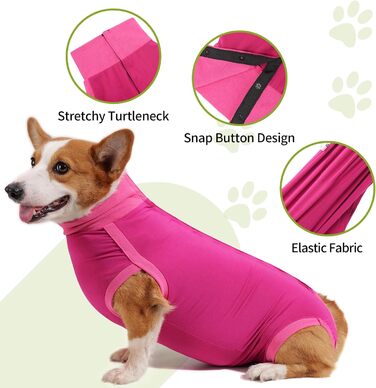 Одяг для собак після операцій Heywean – після кастрації/стерилізації, медичний жилет, для собак (L, Рожевий)