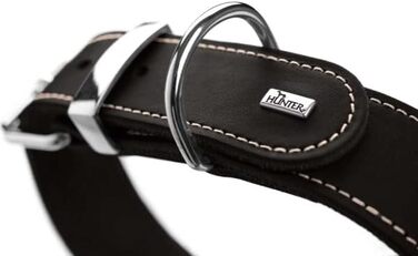 Нашийник для собак HUNTER AALBORG SPECIAL, шкіряний, міцний, комфортний, розмір M (55 см), колір cognac