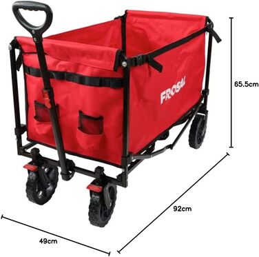 Фросал Візок для перевезення собак Бруно червоний складний | Транспортний візок для собак з легким доступом