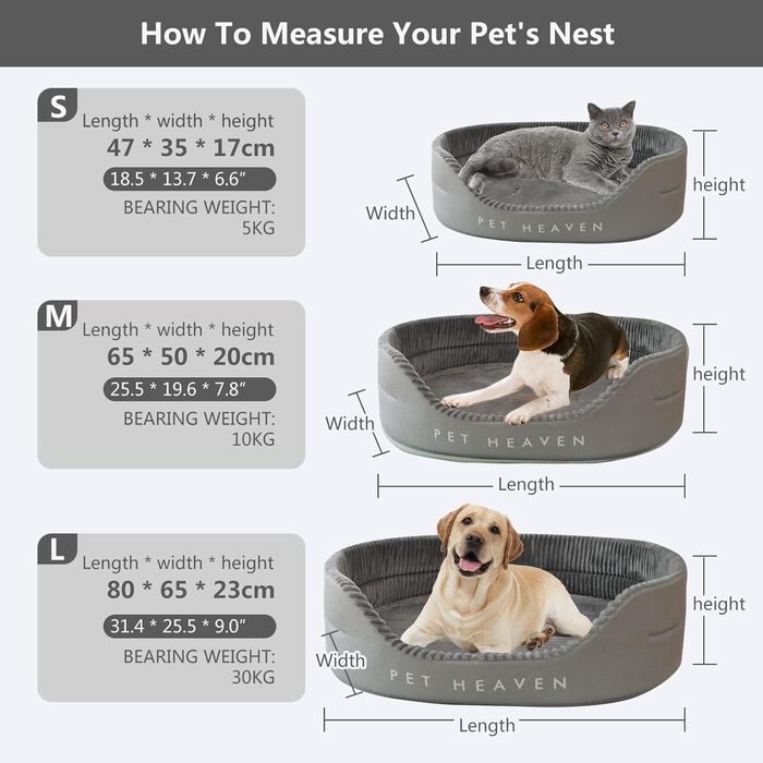Ортопедичне ліжко для собак PETCUTE середнього розміру, миється, подушка для собак, котячі ліжка, кошик для собак з неслизьким дном, заспокійливе ліжко для домашніх тварин, блакитний+сірий
