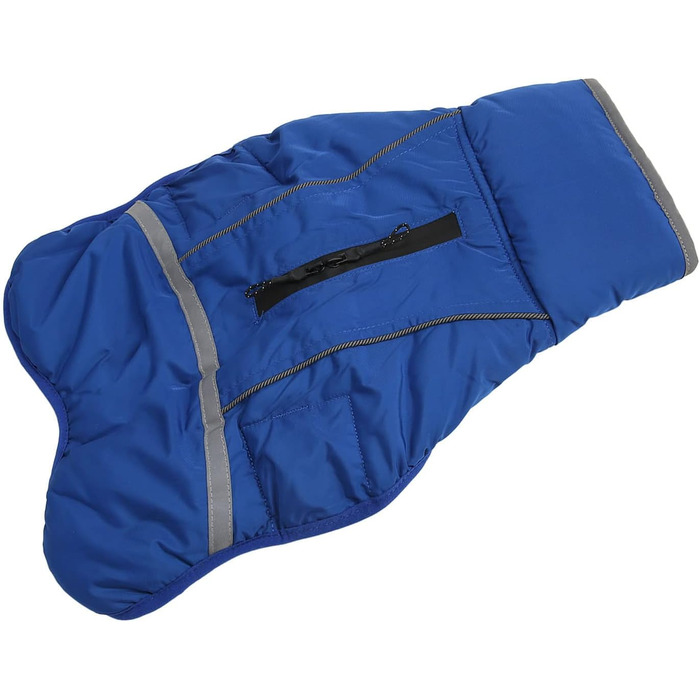 Теплий зимовий пухнастий нашийник для собак, куртка для собак, нашийник з нейлону з відбиваючим дизайном, XXXL, блакитний