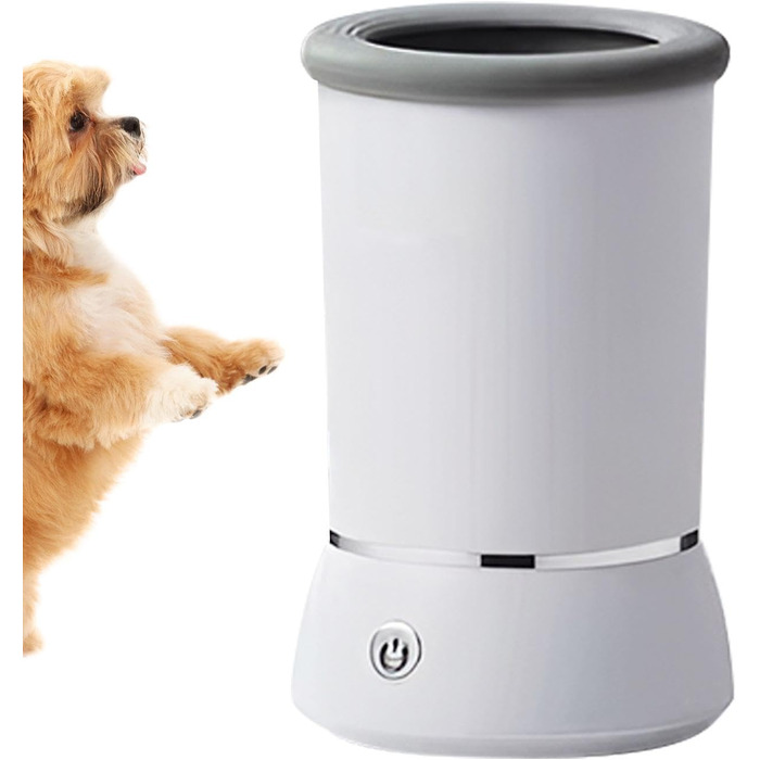 Автоматична мийка для лап собак і котів, електричний мийник лап USB, для дому | Чистячий засіб для лап котів та собак, білий